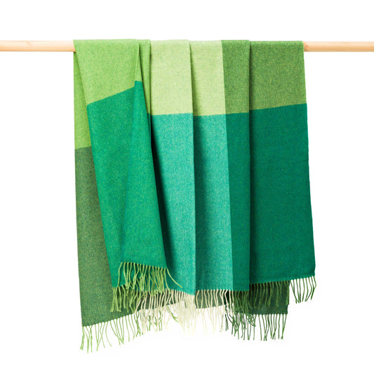 Lambswool Throw from John Hanly - All the Greens
