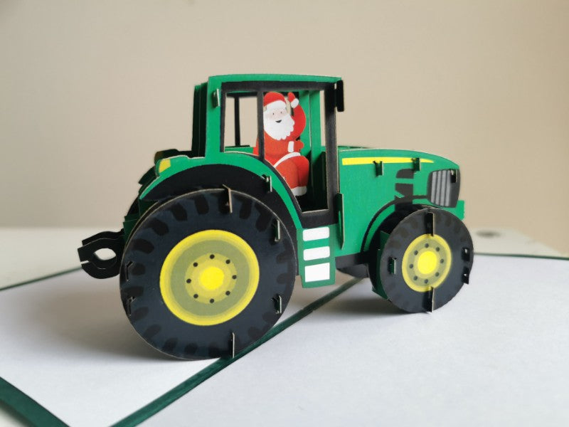 Christmas Tractor Pop-up card