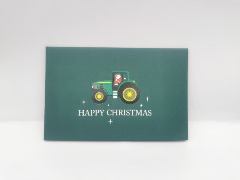 Christmas Tractor Pop-up card