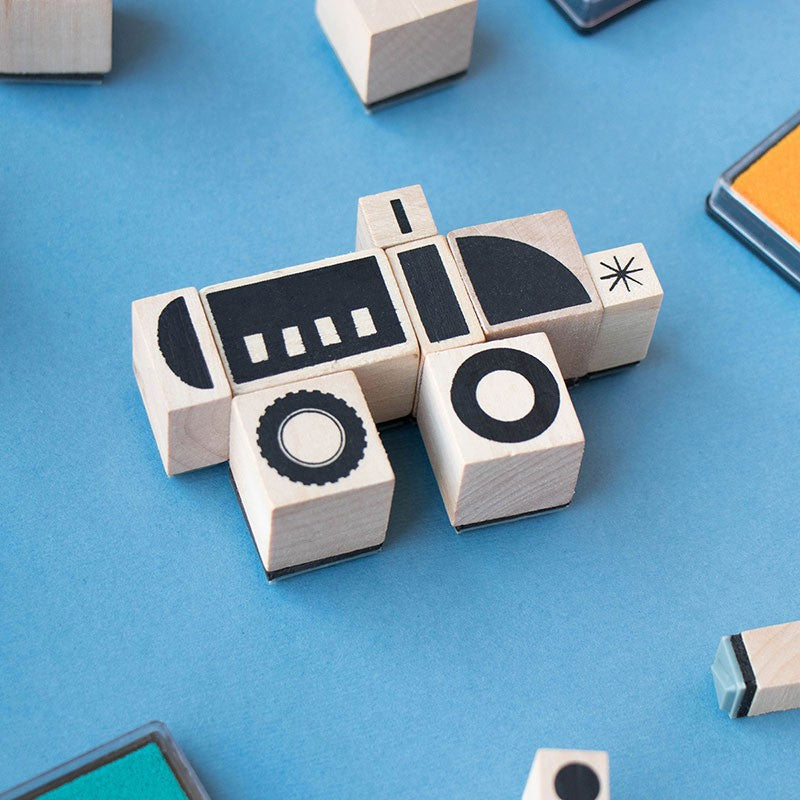 Bam! Transport wooden stamp kit