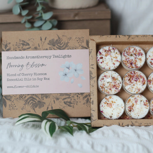 Aromatherapy Tea-lights set by Flower Child - 9 pack