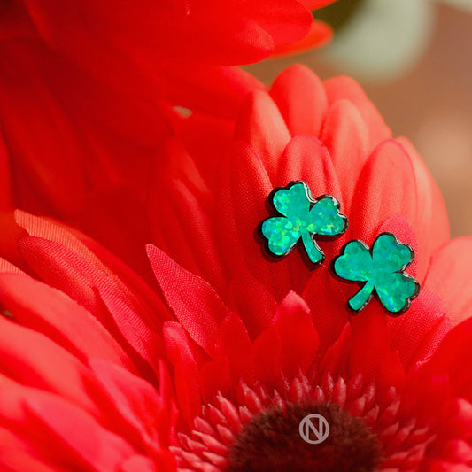 Shamrock Stud Earrings - Handmade by Naoi