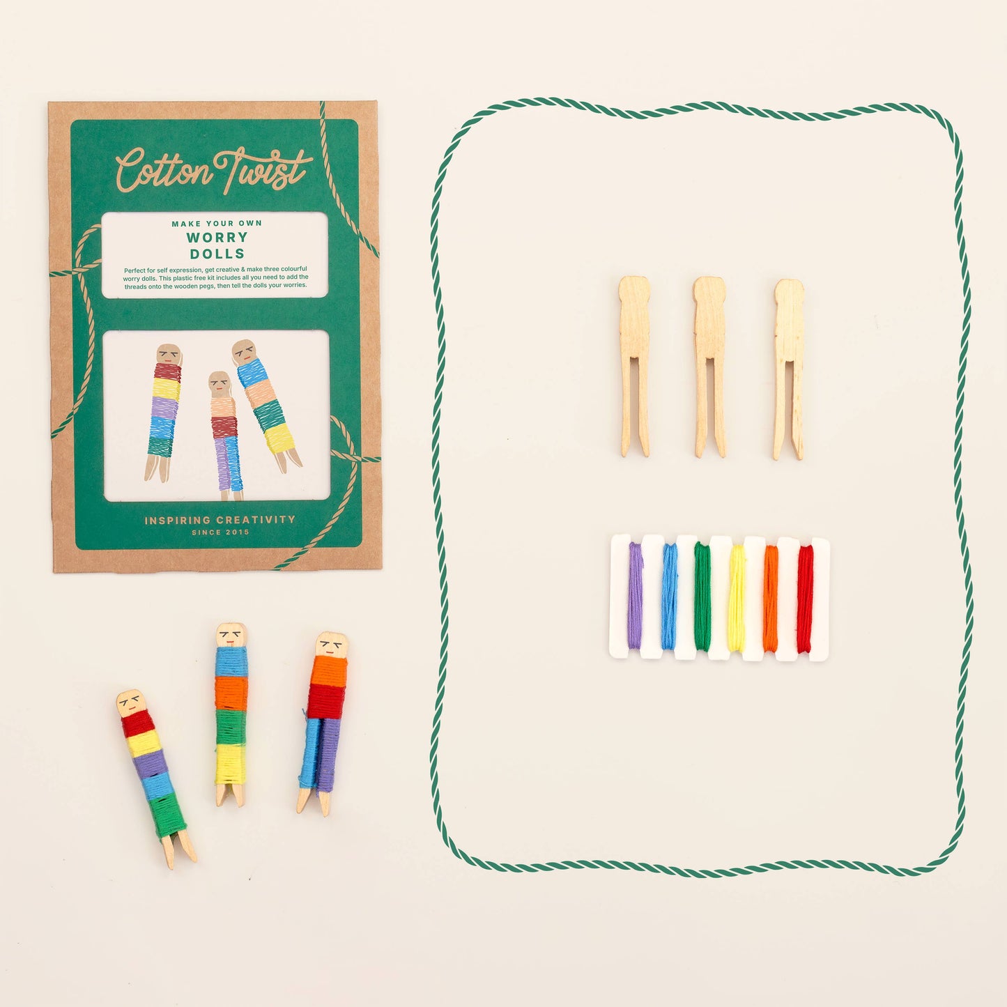 Make Your Own Worry Dolls Kit