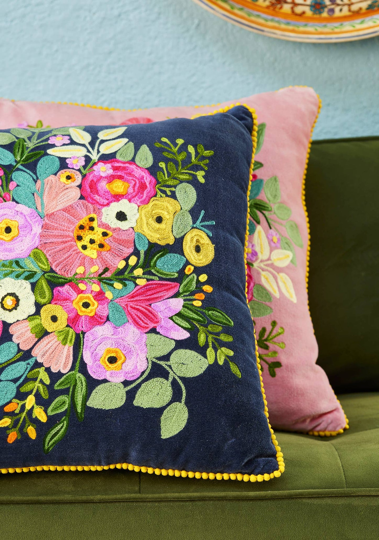 Jacinta Velvet Cushion Cover - Fairtrade