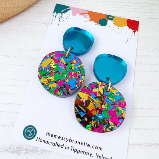 Disco - Christmas bauble earrings