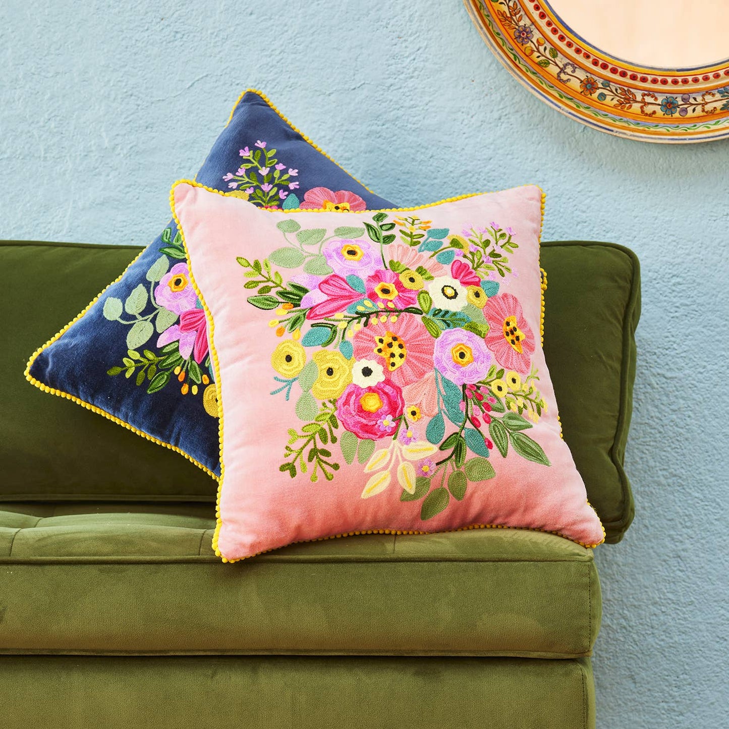 Jacinta Velvet Cushion Cover - Fairtrade