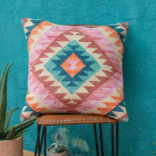 Handloomed Cushion Cover - Recycled & Fair Trade