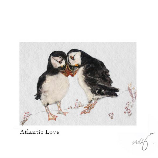 Wild Atlantic Love Puffin Print