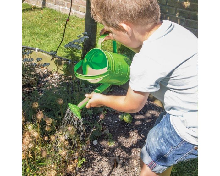 Garden tools green watering can