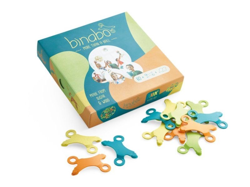 Binabo bio-plastic construction strips 60 pieces