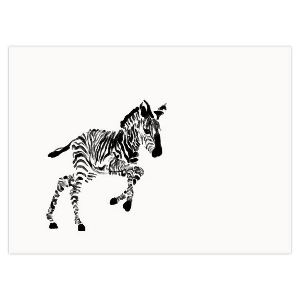 Jumping zebra Art Print