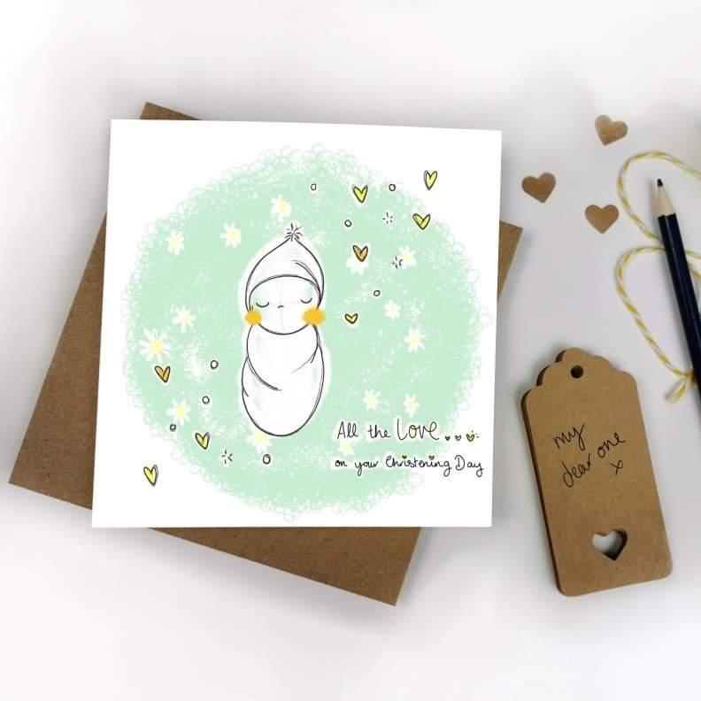 All the love Christening card