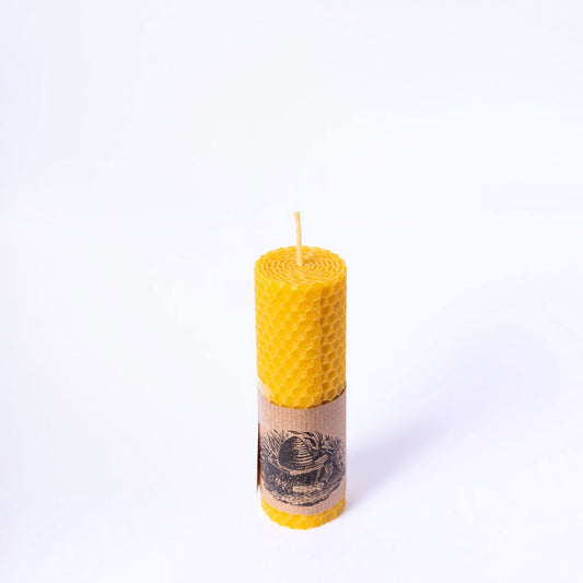 Beeswax medium cylinder candle