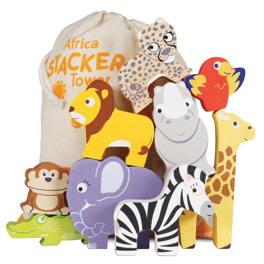 Africa animals wooden stacking Toy