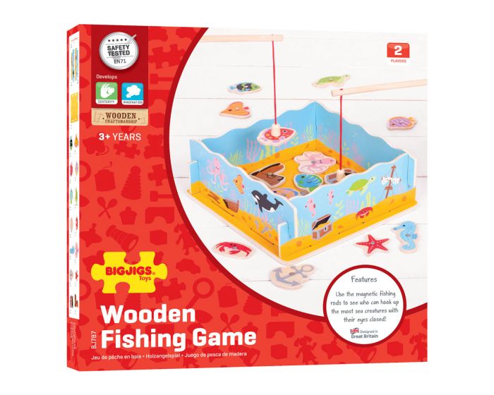 Wooden fishing game