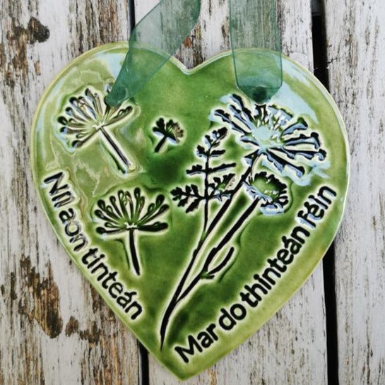 Maple Tree Pottery - Home Sweet Home - ceramic heart decoration.