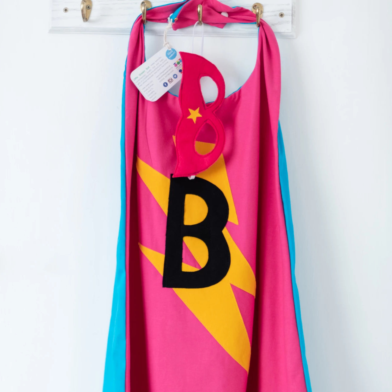 Hot Pink and Green Superhero Cape - MADE TO ORDER