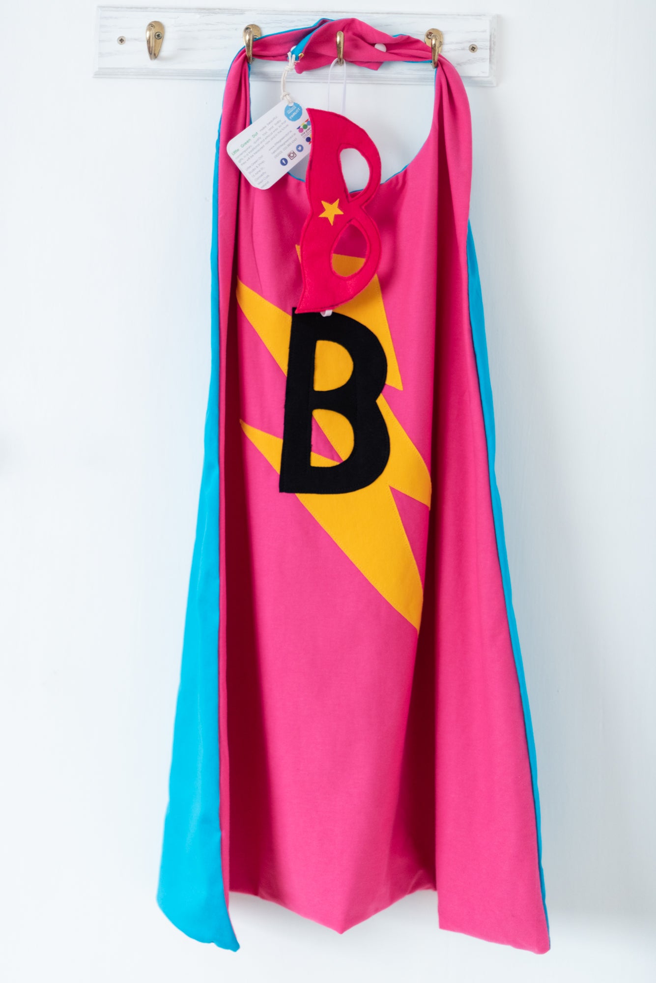 Hot Pink and Green Superhero Cape - MADE TO ORDER