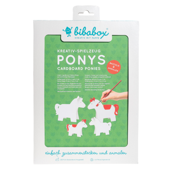 3D Colour-in Pony family