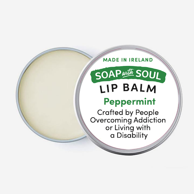 Peppermint lip balm from Soap with Soul