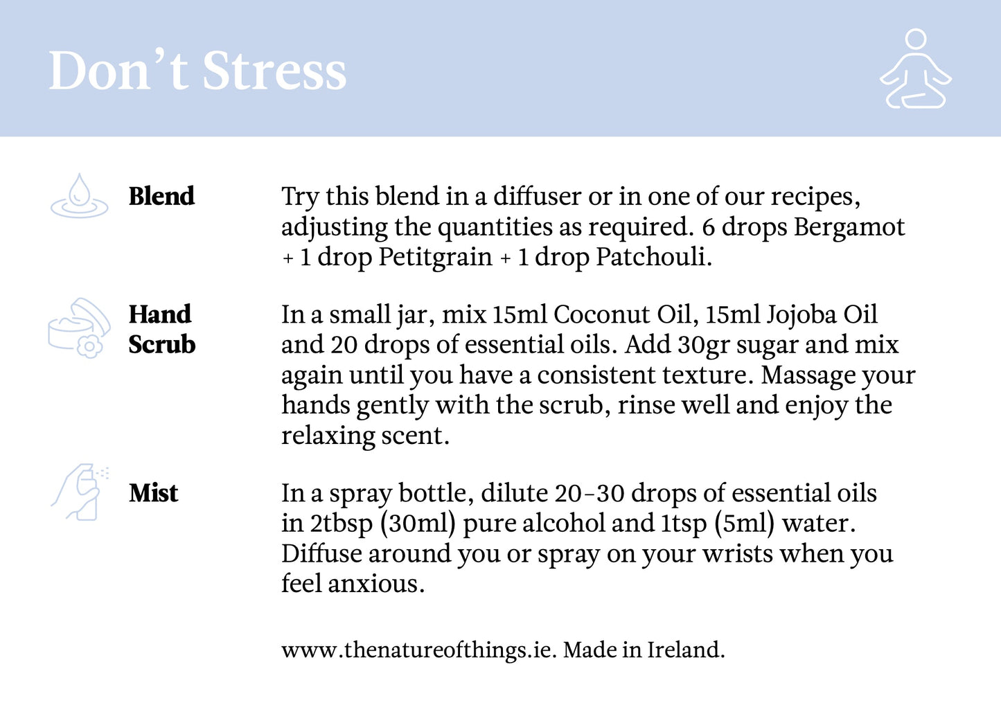 'Don't Stress' Essential oil gift set