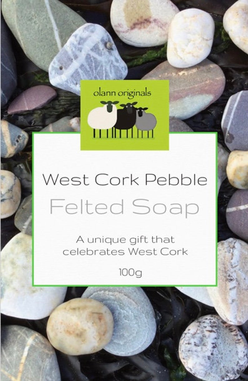 West Cork Pebble - Felted Soap gift set