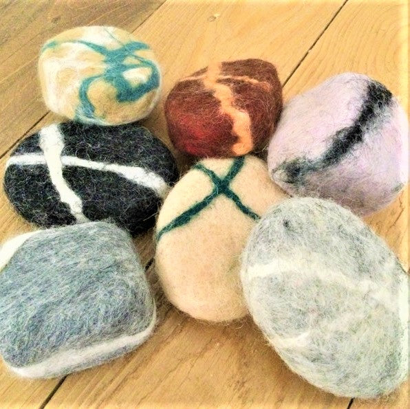 West Cork Pebble - Felted Soap gift set