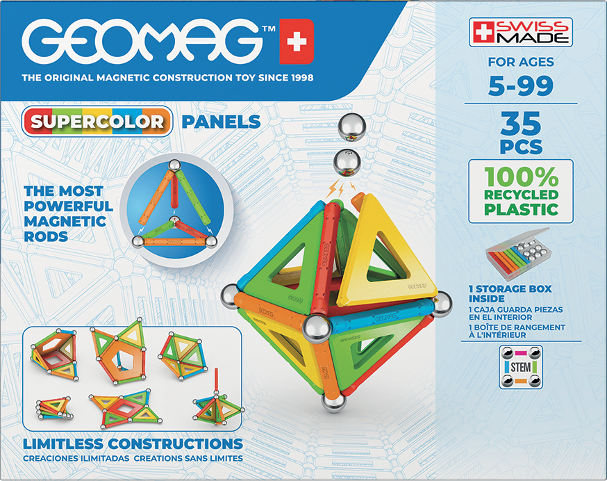 Geomag Supercolour Panels Recycled (35 pieces)
