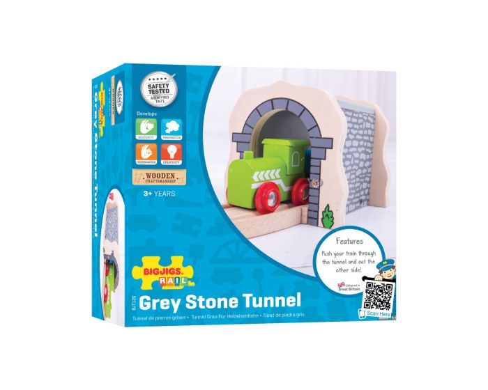 Grey stone railway tunnel