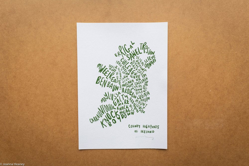 County Highpoints of Ireland print