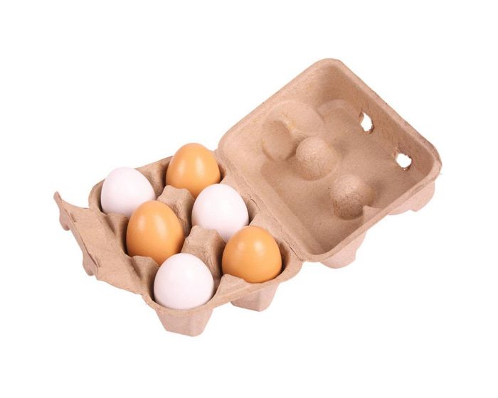 6 eggs in a carton